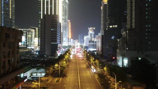 无锡夜景市中心三阳广场4K航拍夜景