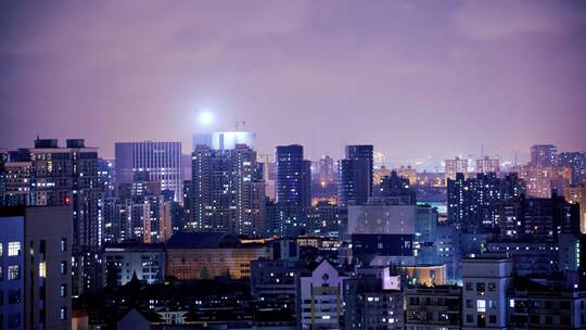 城市夜景延时空镜
