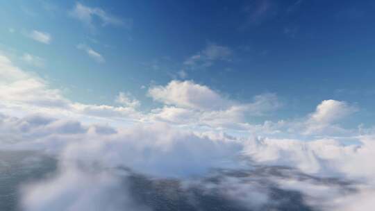 云层穿梭 云海飞行视频素材模板下载