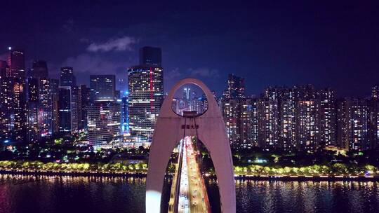 广州猎德大桥视频素材模板下载