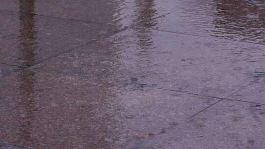 雨天 城市风景 台风 下雨 雨滴