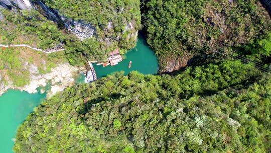 4K青山绿水峡谷地貌航拍视频