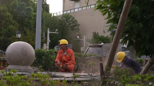 古镇 工人 上海 古建筑