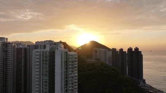 香港海怡半岛清晨航拍