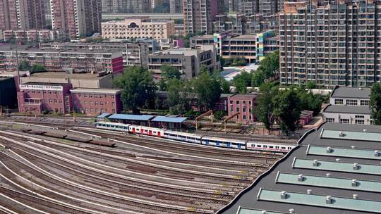 北京地铁1号线时光列车入段实拍 视频素材模板下载