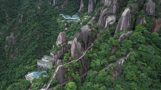 4k仙山视频三清山怪石嶙峋的花岗岩石山峰