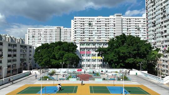 香港彩虹邨航拍彩虹村居民区住宅楼小区社区