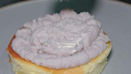 海绵蛋糕制作芋泥夹心蛋糕糕点生日蛋糕