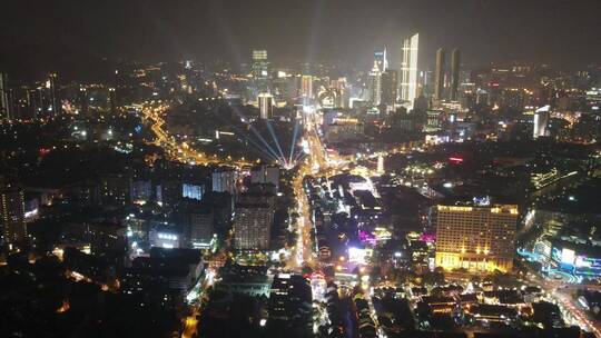 无锡南禅寺南长街夜景4K延时视频素材模板下载