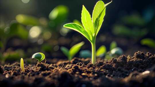 春暖花开万物复苏植物生长发芽延时春天春季