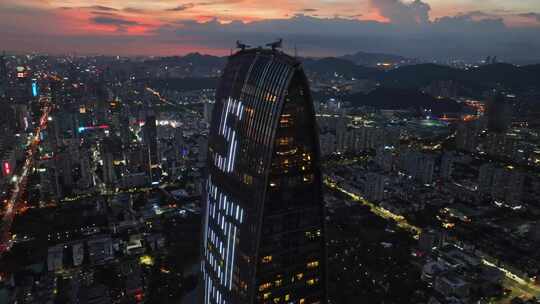 深圳京基一百夜景航拍