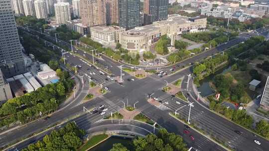 南京十字路口视频素材模板下载