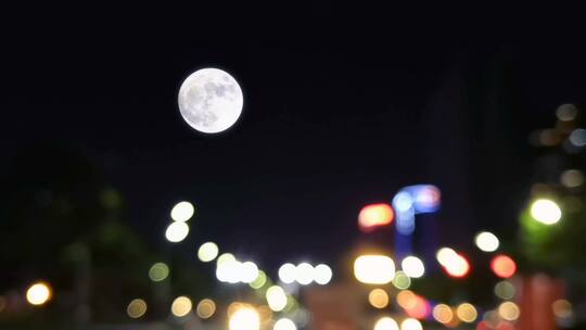 城市夜景月亮09