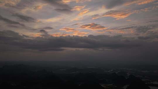 云南普者黑日落夕阳