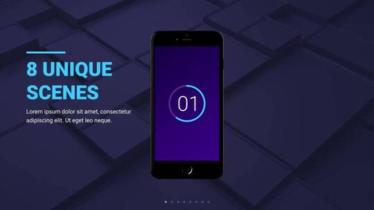 现代科技感手机发布会片场AE模板