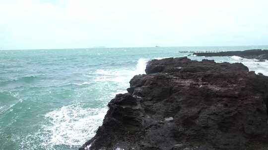 广西北海涠洲岛大海南岸鳄鱼山旅游旅行