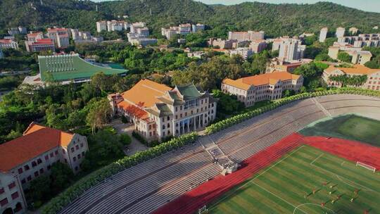 厦门航拍厦门大学建筑风光合集