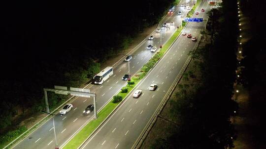 4k后海大桥滨河西路夜景车流