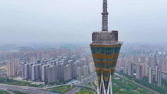 河南郑州市郑东新区航拍城市地标金水区风景