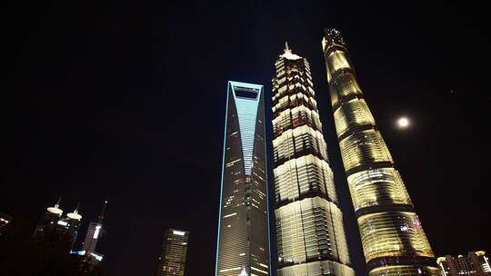 上海市中心建筑夜景HD视频3