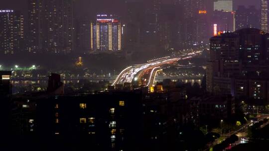4k广州城市景观与交通