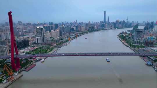 上海市黄浦区南浦大桥城市车流交通运输夜晚