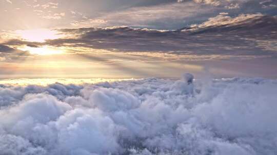 广州航拍日出丁达尔云海城市景色集锦