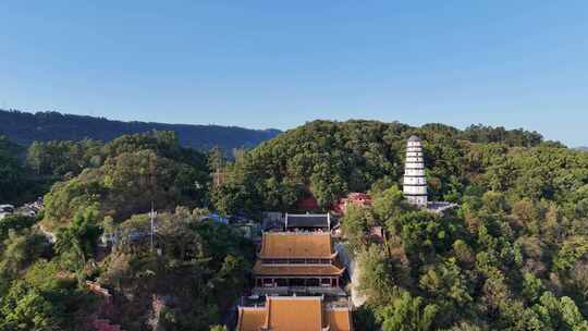 航拍四川宜宾白塔山景区