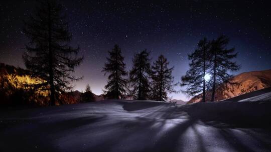 大自然冬天 美丽的雪景