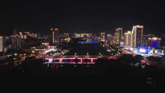 三亚情人颂商业街 金润广场 夜景