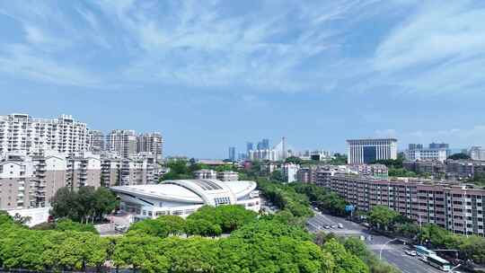 福建师范大学体育馆航拍体育场馆