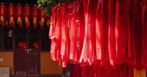 上海龙华寺祈福带许愿带平安带飘带红布条