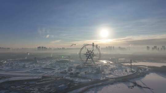 哈尔滨冰雪大世界航拍