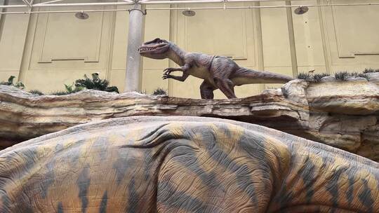 科普白垩纪侏罗纪恐龙化石还原