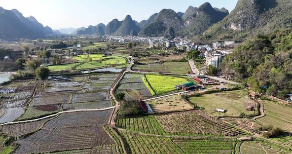 桂林遇龙河流域田园风光