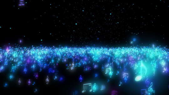 科技感音符粒子背景