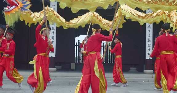 舞龙表演民俗活动素材