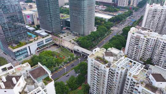 深圳市南山区航拍高楼大厦摩天大楼城市广东