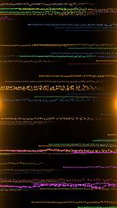 竖屏金黄色粒子横向穿梭循环视频1