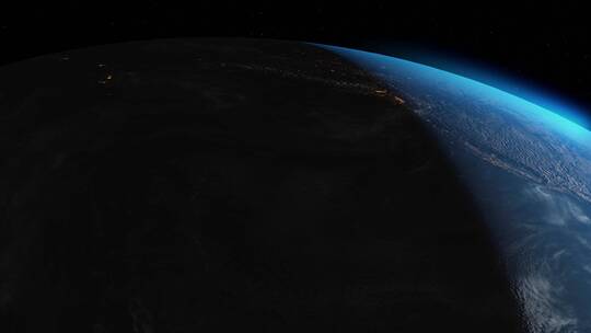 明暗交界线的地球旋转视频素材模板下载