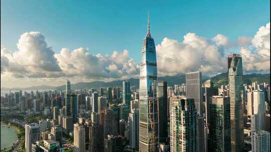 深圳现代城市高楼大厦地标建筑宣传片景观