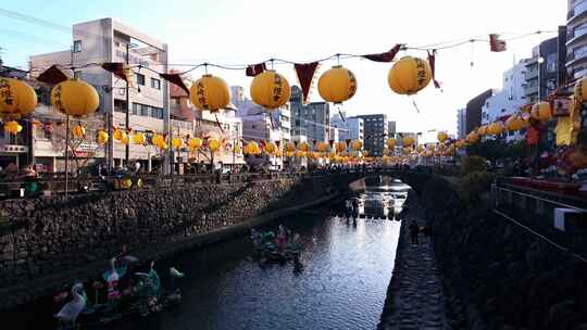 长崎，节日，日本，灯光