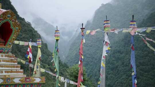 宗教建筑，祈祷旗，佛教寺庙，尼泊尔