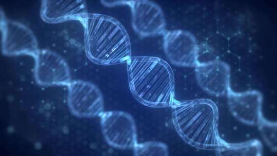 蓝色高科技DNA动画医疗医学基因细胞视频