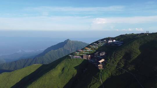 夏天萍乡武功山航拍