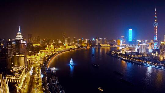 上海外滩航拍风光