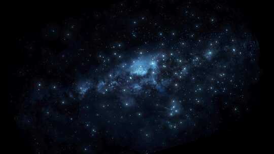 银河系的时间圈动画，银河系和恒星在太空中