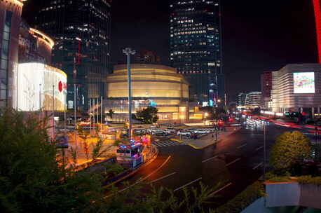 上海徐汇区夜景延时