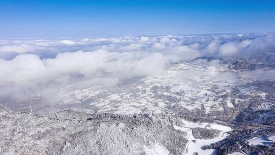 无人机4k航拍雪山云海延时