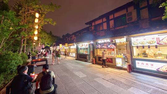 成都锦里小吃街夜景延时【6k】